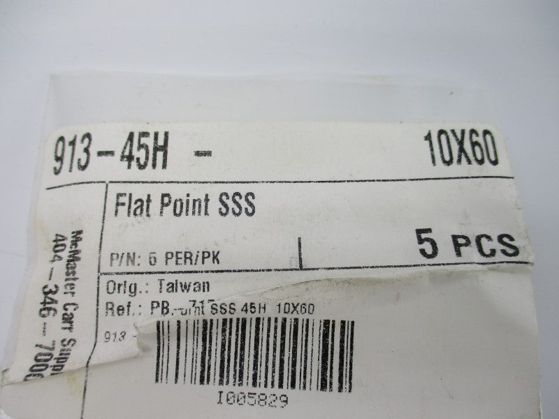 MCMASTER 913-45H-10X60 (PKG OF 5) NSMP
