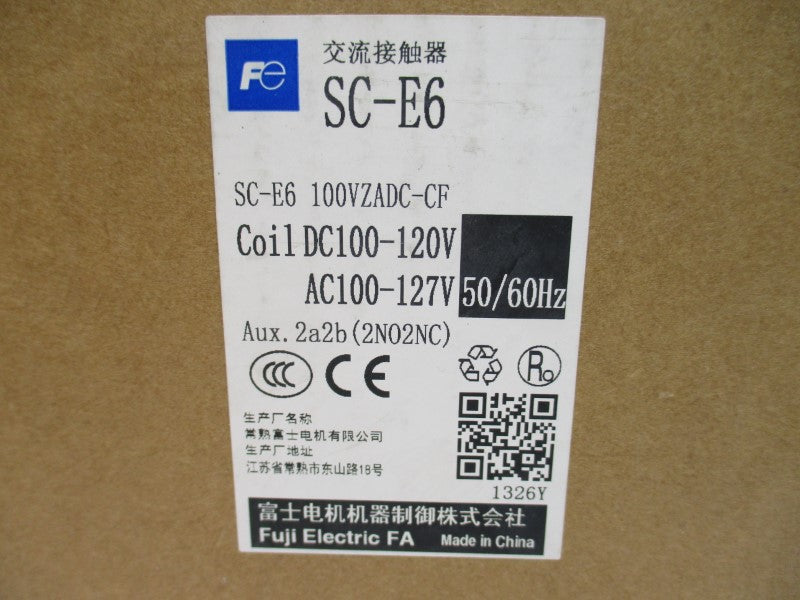 FUJI ELECTRIC SC-E6 100-127V 125A NSMP