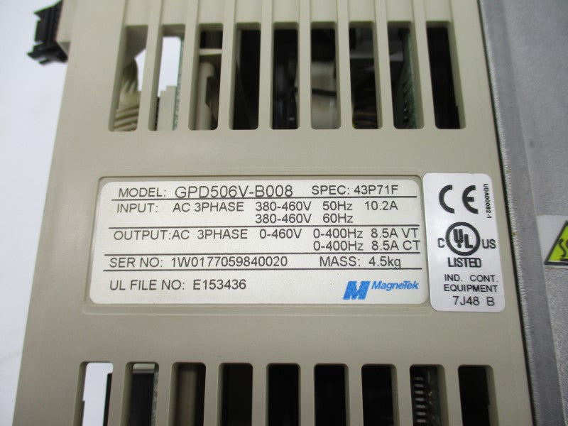 MAGNETEK GPD506V-B008 380-460V 10.2A (AS PICTURED) UNMP