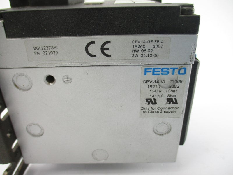 FESTO CPV-14-VI 23069 W/ CPV14-GE-FB-4 18260 UNMP