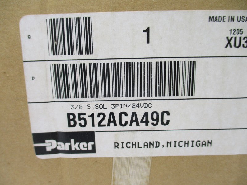 PARKER B512ACA49C 24VDC 3/8" NSMP