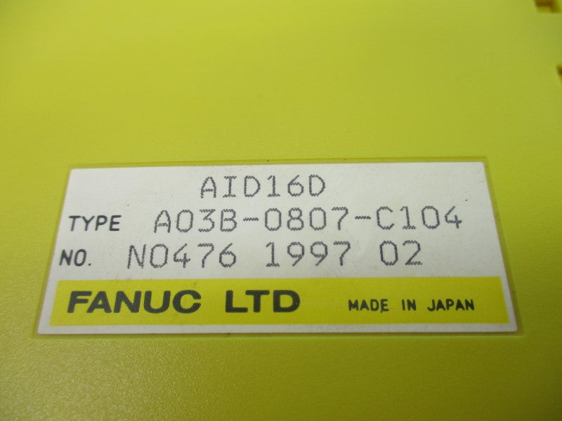 FANUC A03B-0807-C104 AID16D 24VDC (AS PICTURED) NSNP