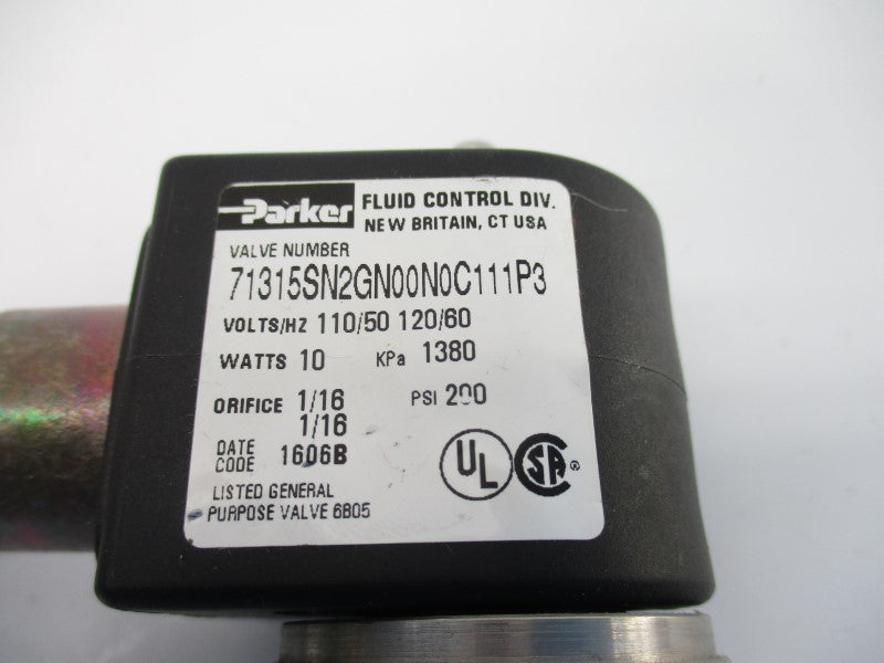 PARKER 71315SN2GN00N0C111P3 110/120V 200PSI NSNP