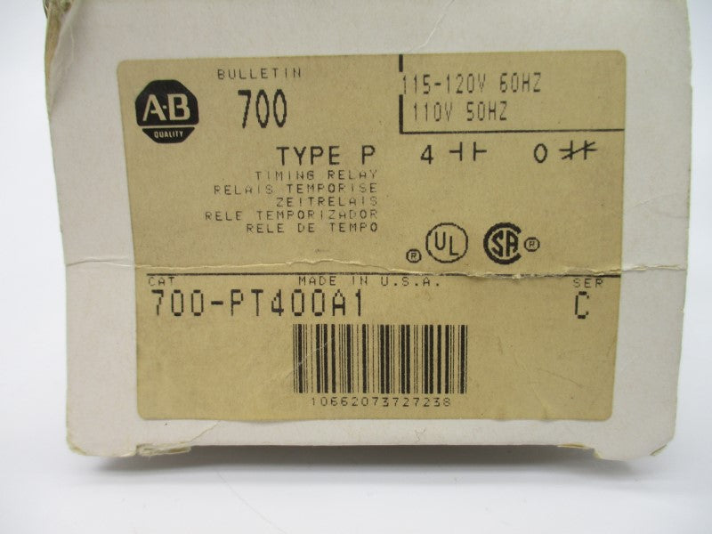 ALLEN BRADLEY 700-PT400A1 SER. C 110/115-120V 60A (BK/YL) NSMP