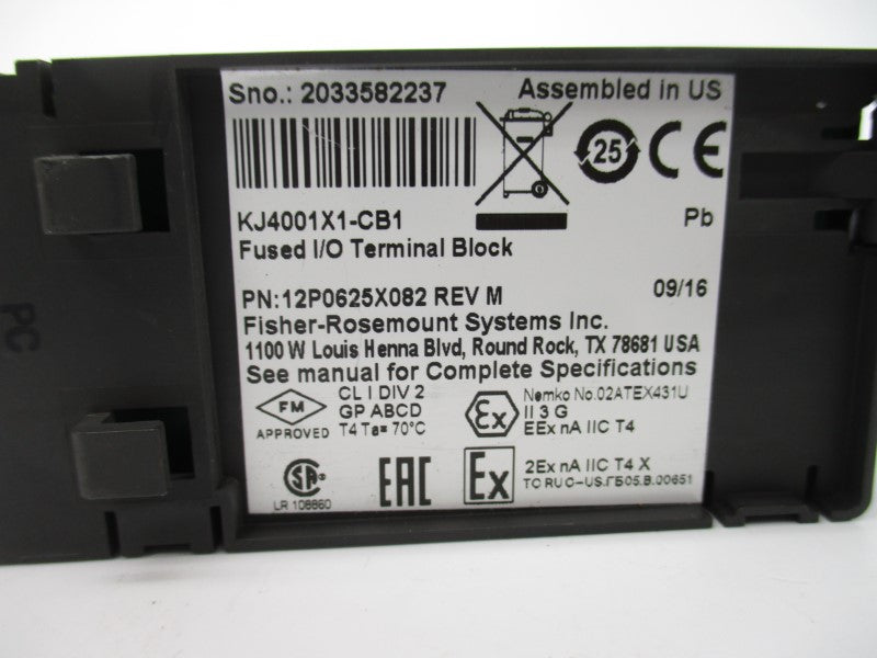 FISHER ROSEMOUNT KJ4001X1-CB1 12P0625X082 250V 2A UNMP