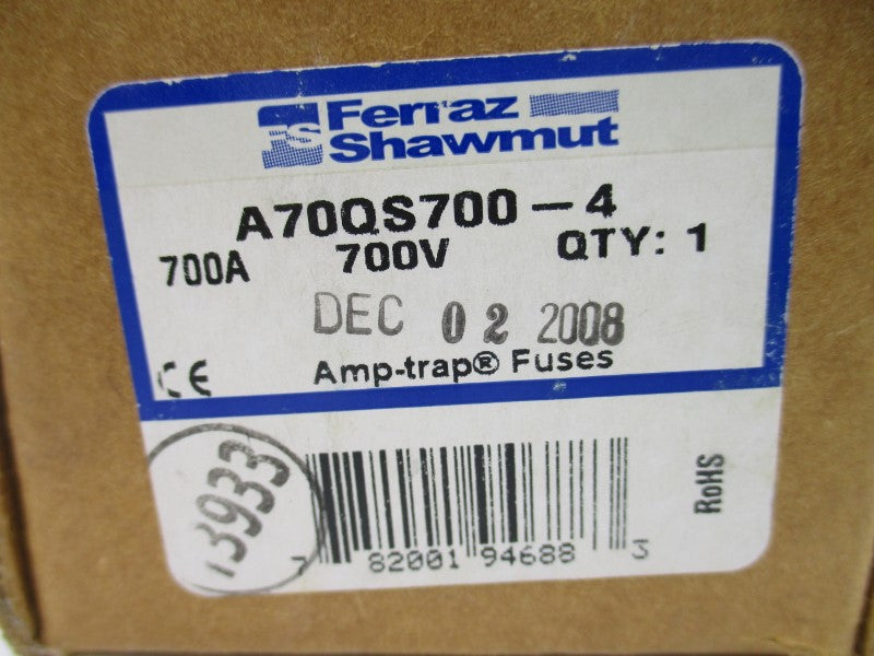 FERRAZ SHAWMUT A70QS700-4 700VAC/DC 700A NSMP