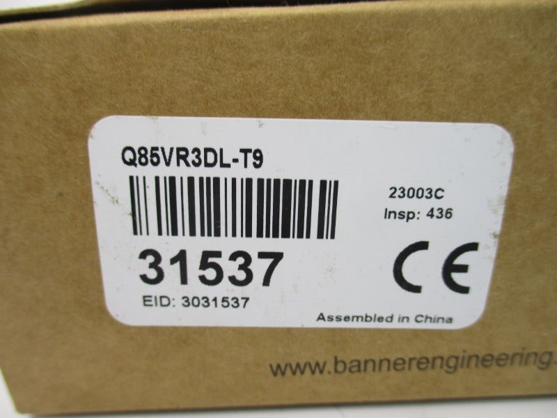 BANNER ENGINEERING Q85VR3DL-T9 31537 250VAC 3A NSMP