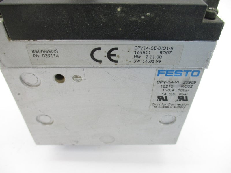 FESTO CPV14-GE-DIO1-8 165811 W/ CPV-14-VI 18210 UNMP
