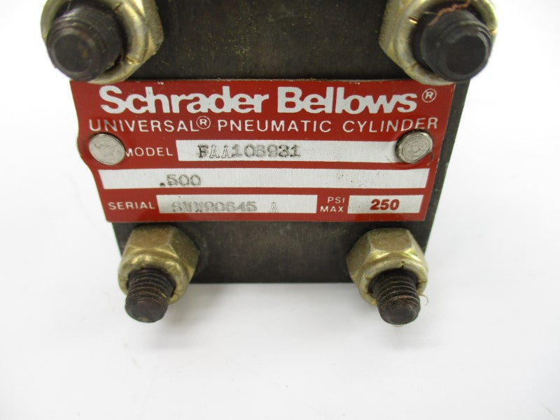 SCHRADER BELLOWS FAA106931 250PSI NSNP