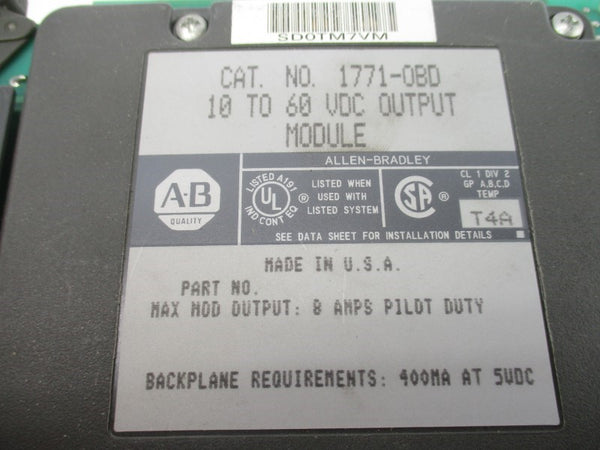 ALLEN BRADLEY 1771-OBD 10-60VDC 8A UNMP