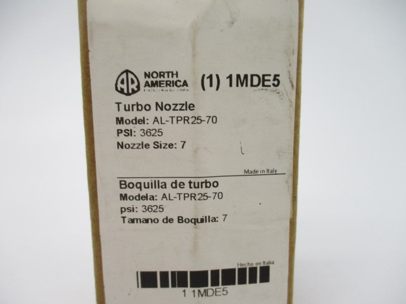 NORTH AMERICA AL-TPR25-70 1MDE5 3625PSI 7" NSFS