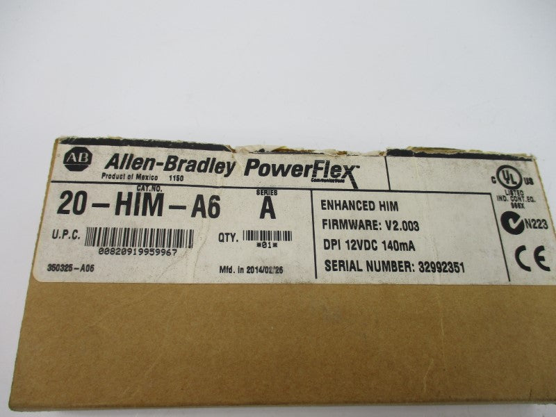 ALLEN BRADLEY 20-HIM-A6 SER. A F/W V2.003 12VDC (BR/WH) NSMP