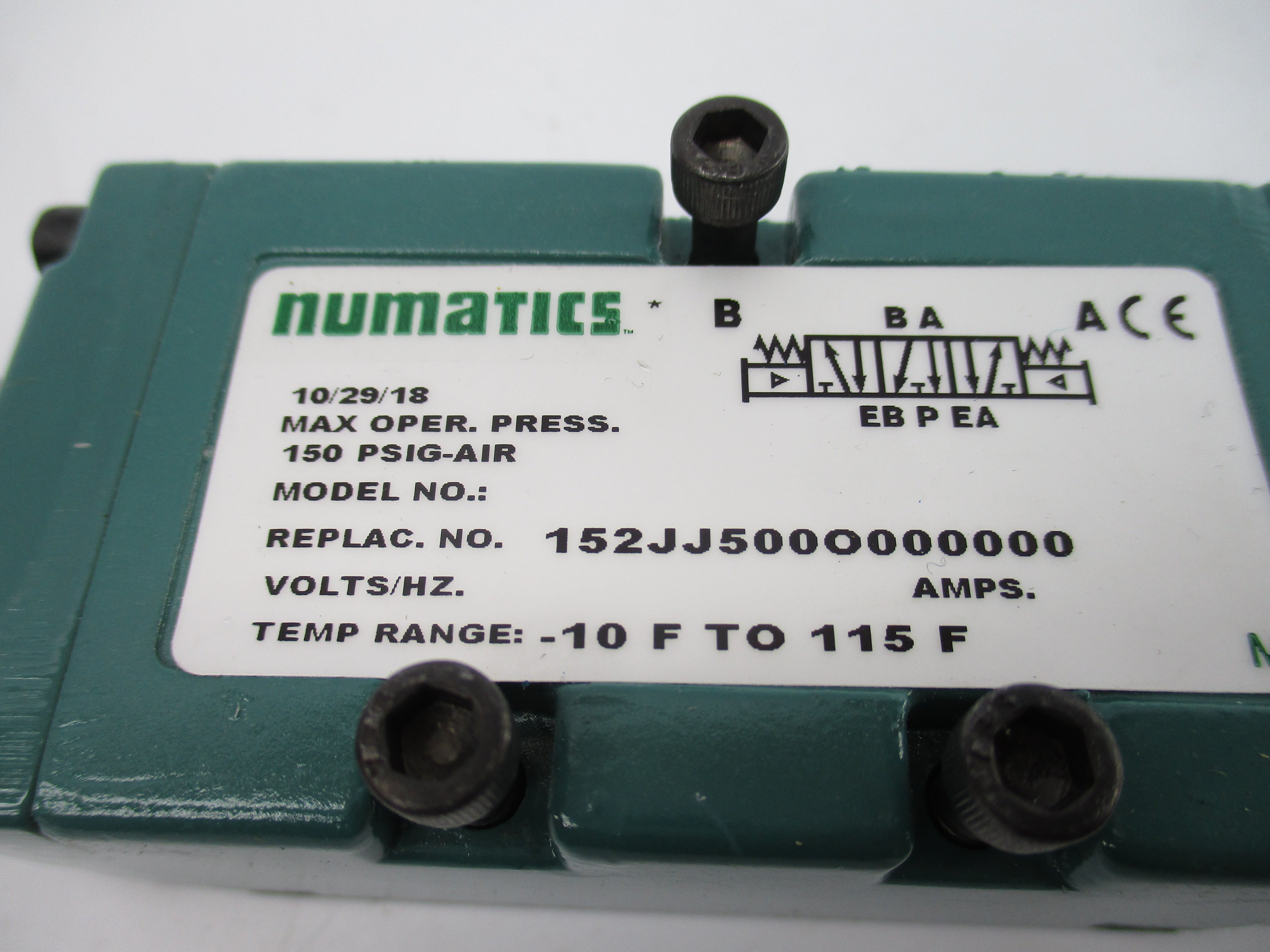 NUMATICS 152JJ500O000000 150PSI NSNP