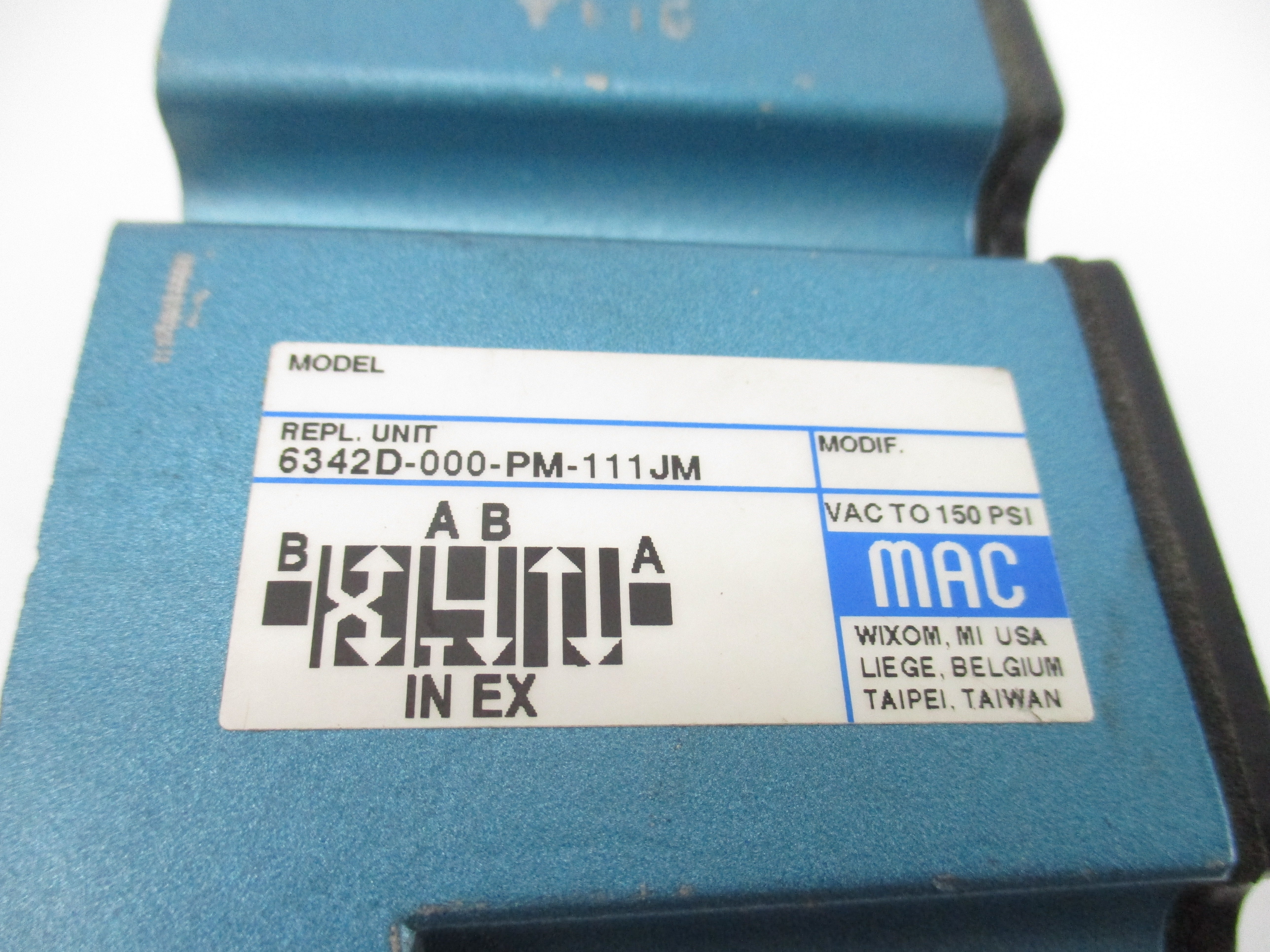 MAC 6342D-000-PM-111JM 150PSI UNMP