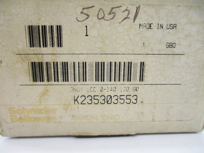 SCHRADER BELLOWS K235303553 120V 0-140PSI NSMP