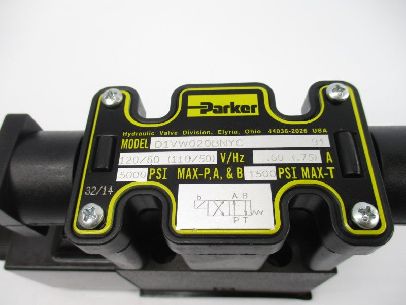 PARKER D1VW020BNYC91 110/120V .60A 5000PSI NSNP