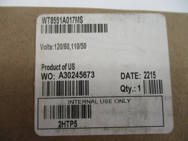 ASCO WT8551A017MS 110/120V 30-150PSI NSMP