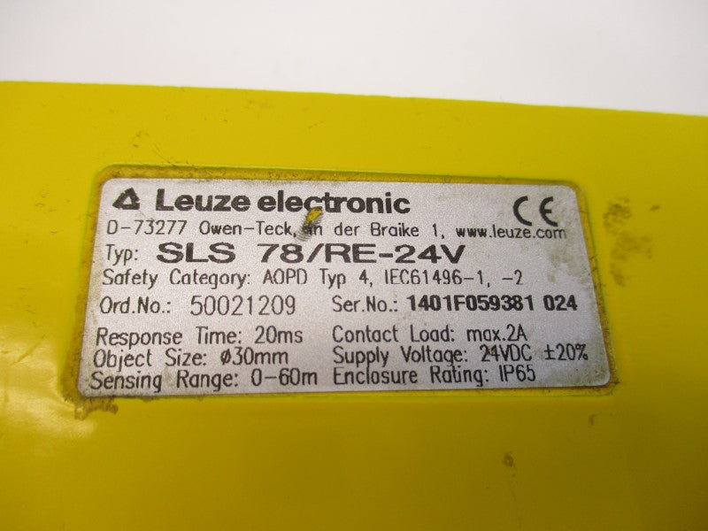LEUZE ELECTRONIC SLS78/RE-24V 24VDC UNMP
