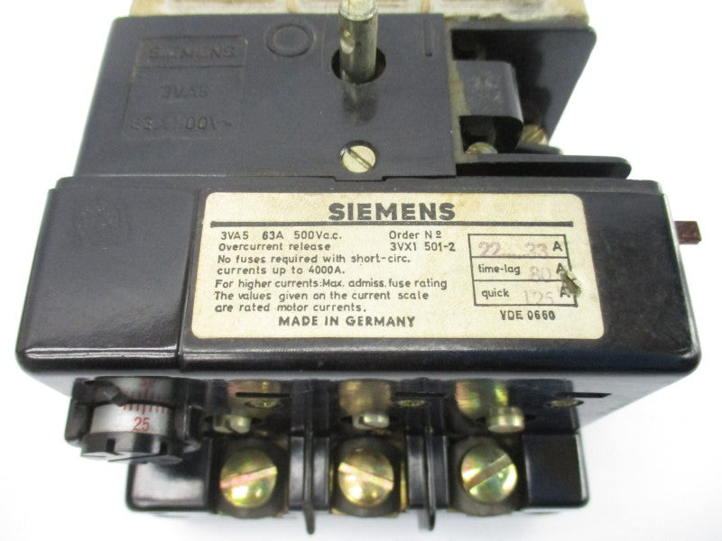 SIEMENS 3VX1501-2 500VAC 63A UNMP