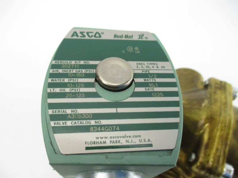 ASCO 8344G074 110/120V 10-125PSI 1/2" UNMP