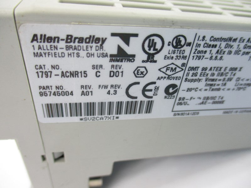 ALLEN BRADLEY 1797-ACNR15 SER. C F/W 4.3 NSNP