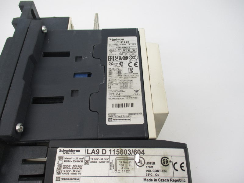 SCHNEIDER ELECTRIC LC1D115G7 120V 250A UNMP