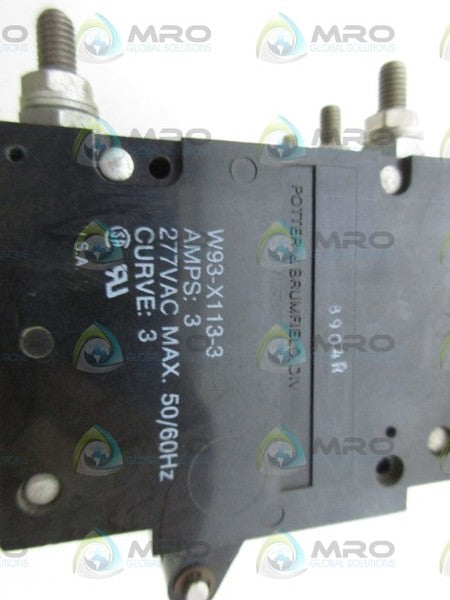 POTTER & BRUMFIELD W93-X113-3 CIRCUIT BREAKER NSNP