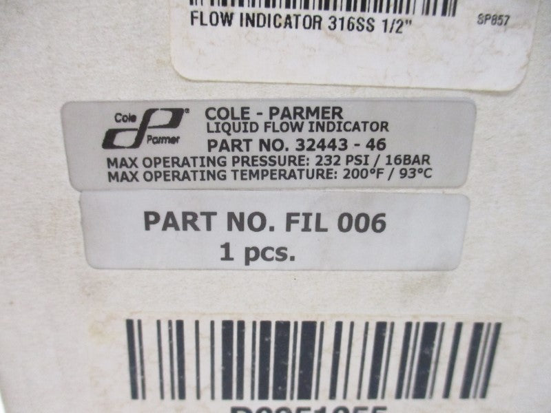 COLE PARMER 32443-46 232PSI NSMP