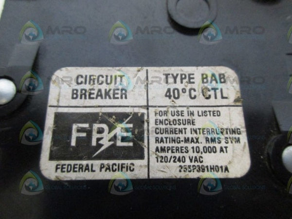FPE BAB1020 20AMP 1POLE CIRCUIT BREAKER UNMP