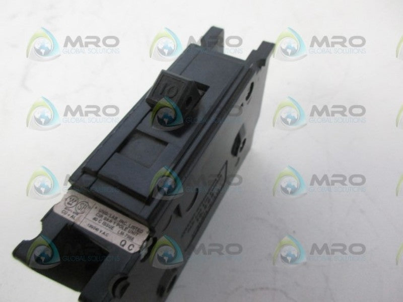 WESTINGHOUSE QC110 QUICKLAG-C 10AMP 1POLE CIRCUIT BREAKER UNMP
