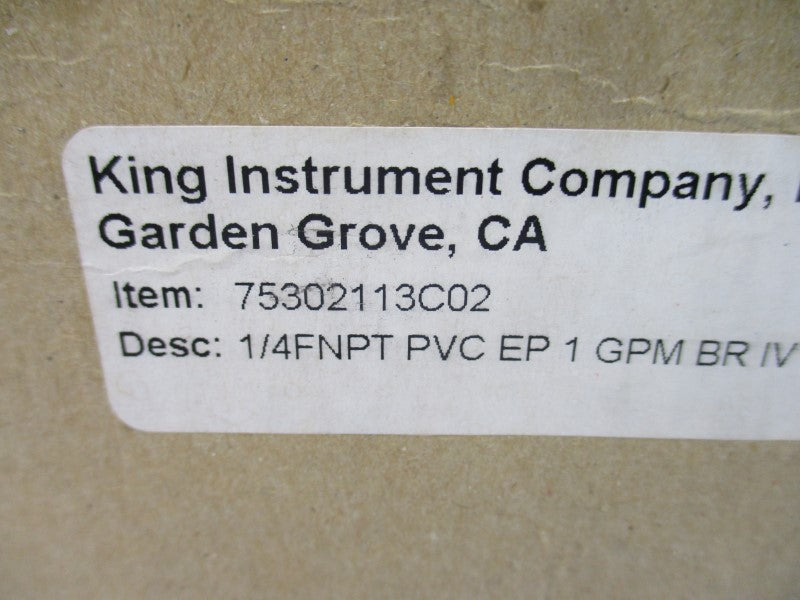 KING INSTRUMENT 75302113C02 .2-2.0PSI 1/4" NSMP