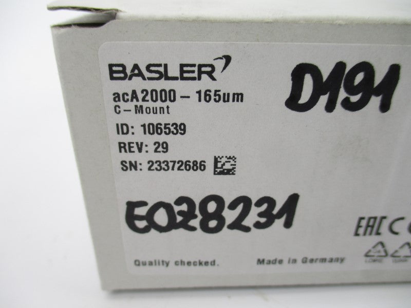 BASLER ACA2000-165UM 106539 NSMP