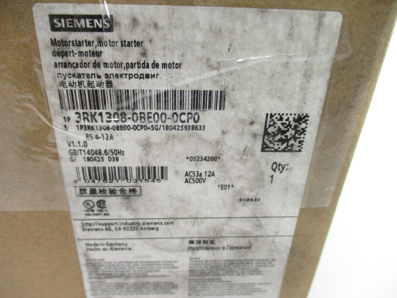 SIEMENS 3RK1308-0BE00-0CP0 110-500V 12A NSMP