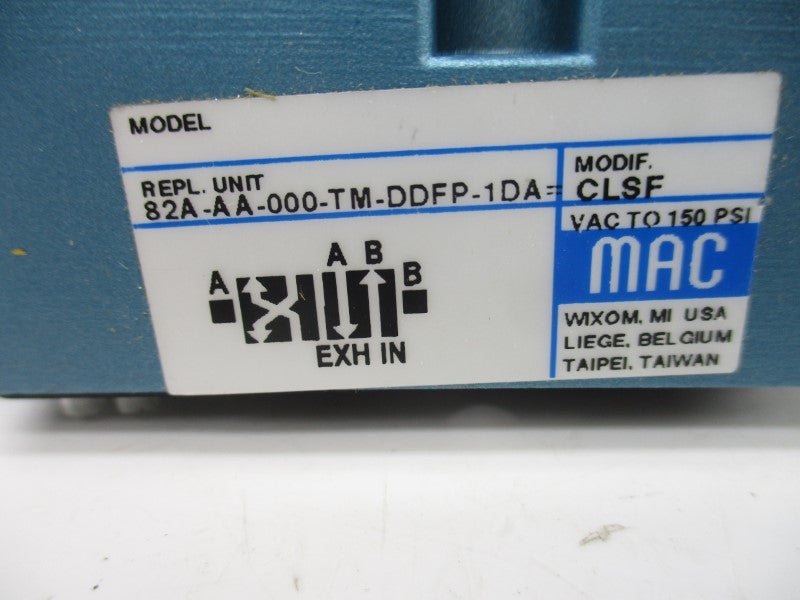 MAC 82A-AA-000-TM-DDFP-1DA 24VDC 150PSI UNMP