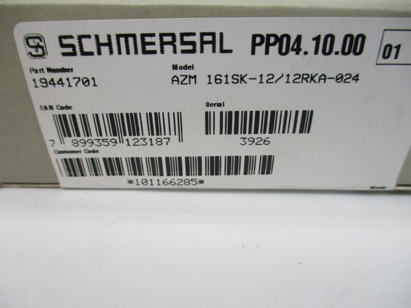 SCHMERSAL AZM161SK-12/12RKA-024 19441701 24VAC/DC 4A NSMP