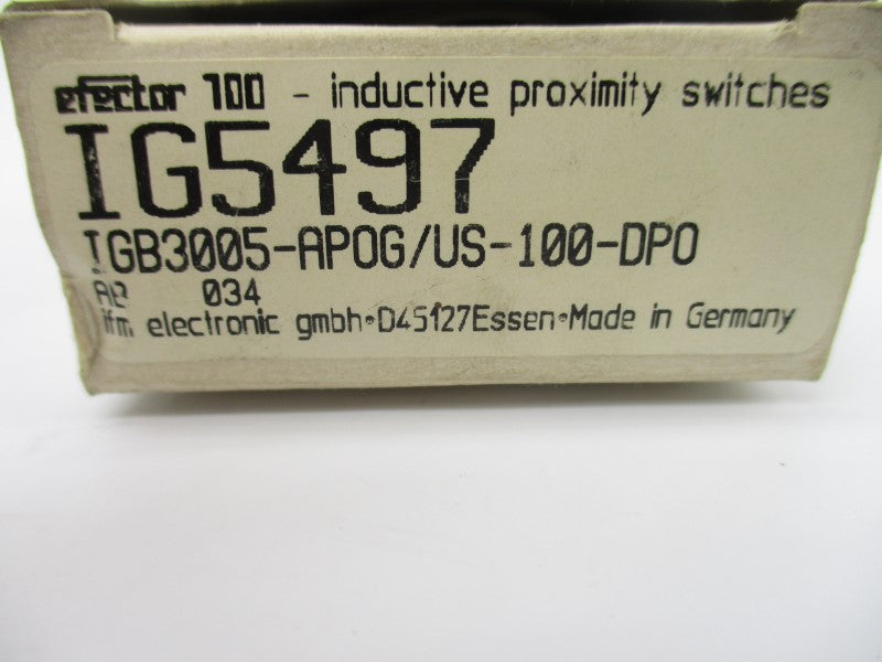 IFM EFECTRO IG5497 IGB3005-AP0G/US-100-DP0 18-36VDC NSMP