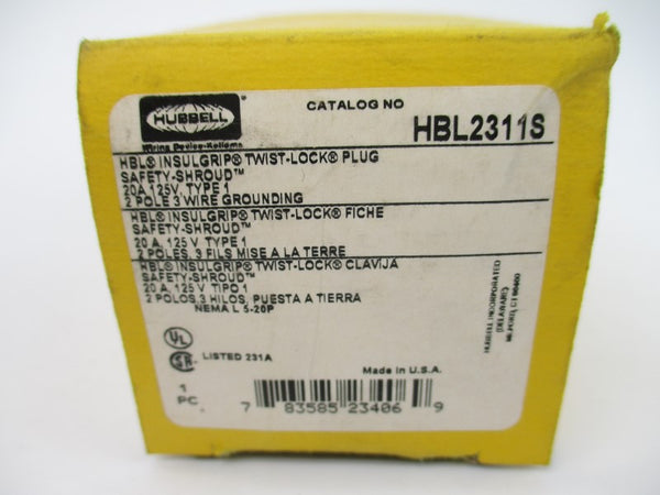 HUBBELL HBL2311S 125V 20A NSMP