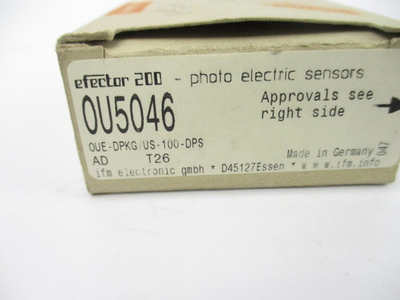 IFM EFECTOR OU5046 OUE-DPKG/US-100-DPS 10-55VDC NSMP