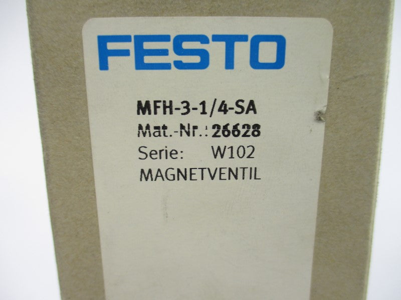FESTO MFH-3-1/4-SA 26628 22-145PSI NSMP
