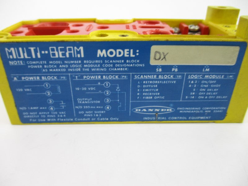 BANNER ENGINEERING DX 120VAC (AS PICTURED) UNMP