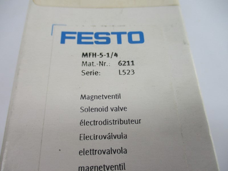 FESTO MFH-5-1/4 6211 30-120PSI NSMP