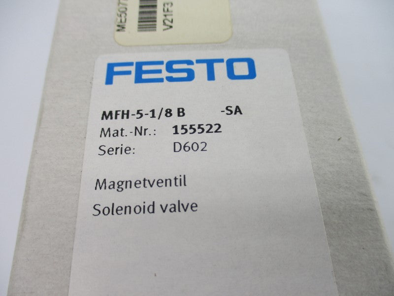 FESTO MFH-5-1/8B-SA 155522 29-145PSI NSMP