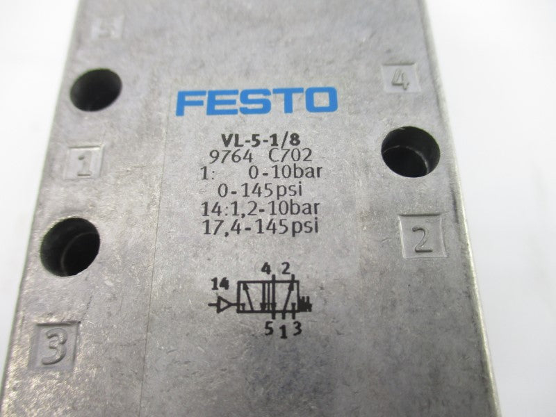 FESTO VL-5-1/8 9764 0-145PSI NSNP