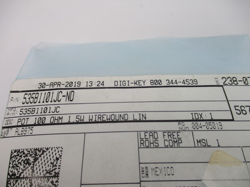 POTENTIOMETER 535B1101JC-ND NSMP