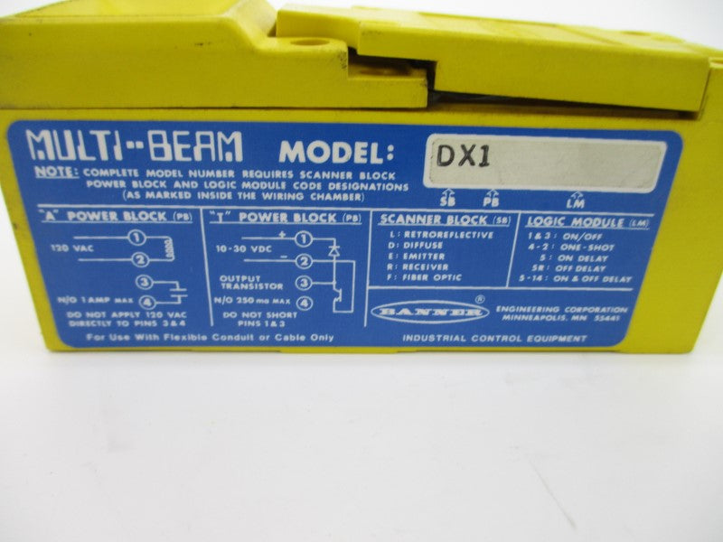 BANNER ENGINEERING DX1 120VAC UNMP