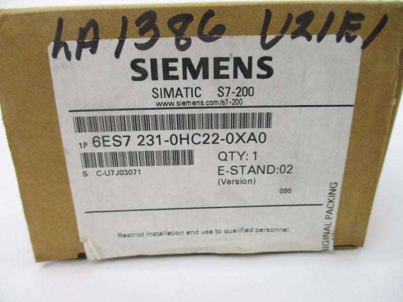 SIEMENS 6ES7231-0HC22-0XA0 21-28VDC NSMP