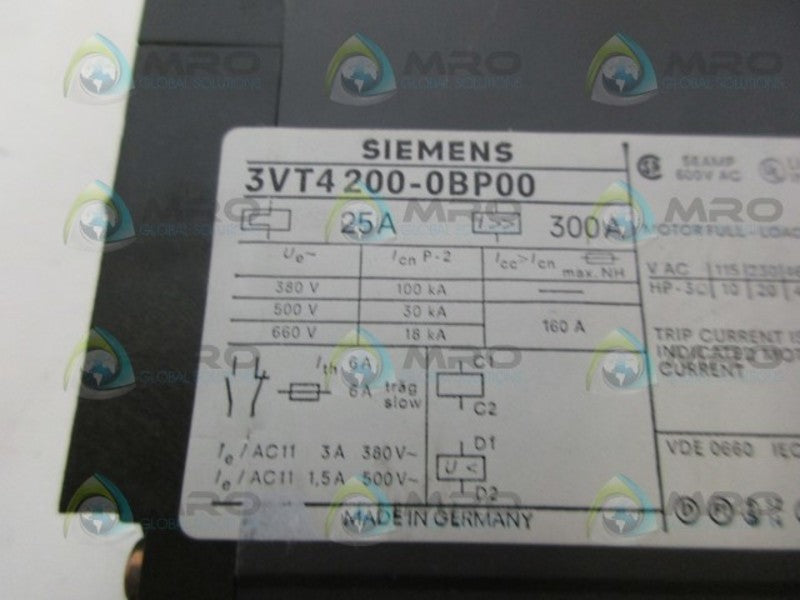 SIEMENS 3VT4200-0BP00 CIRCUIT BREAKER NSNP