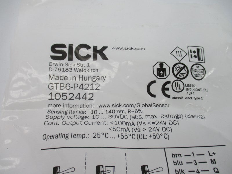 SICK GTB6-P4212 1052442 10-30VDC NSMP