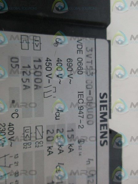 SIEMENS 3VT5300-0BU00 CIRCUIT BREAKER NSNP