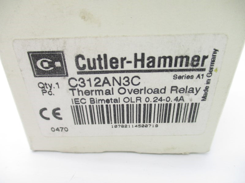 CUTLER HAMMER C312AN3C SER. A1 500V 0.24-0.4A NSMP